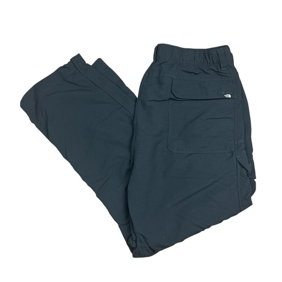 The North Face Pants Mens Large Cargo Convertible Shorts Dark Gray Hiking Belted - Picture 1 of 16